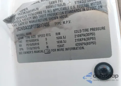 2007 Chevrolet Hhr Lt from USA, damaged, VIN 3GNDA23P77S617408